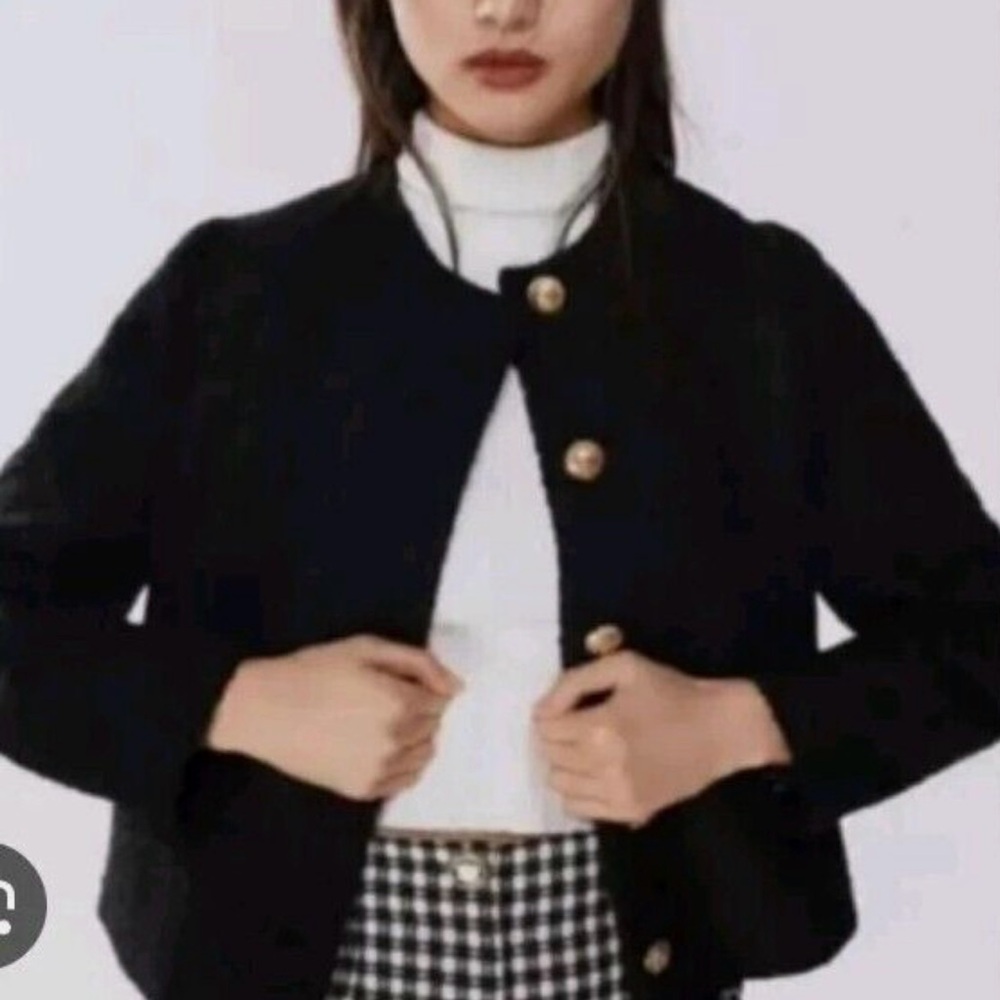 Zara Black Crop Jacket